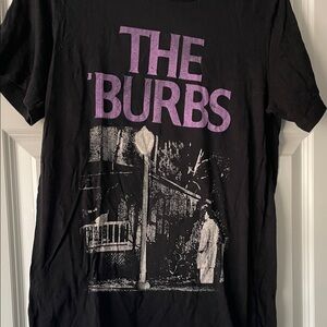 Fright Rags T-Shirt with Purple 'The 'Burbs' Graphic